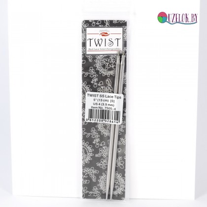 Спицы  № 3.5 съемные металл 13 см  TWIST SS Lace Tips