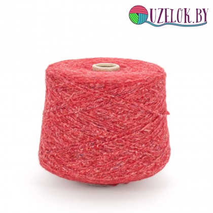 30% меринос 22% хлопок 10% лён 38% Pl   Art.Climb пр-ль    LANIFICIO DEL'OLIVO  260м/100г коралловый,   твидовый меланж в основании