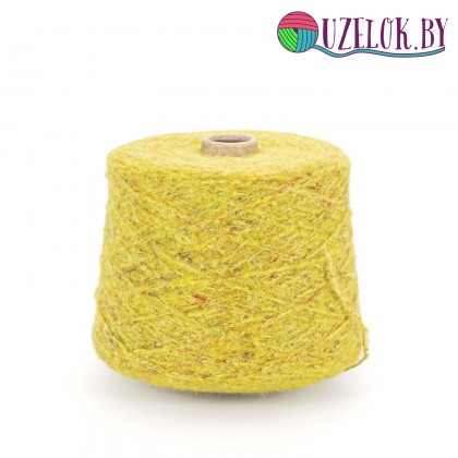 30% меринос 22% хлопок 10% лён 38% Pl   Art.Climb пр-ль    LANIFICIO DEL'OLIVO  260м/100г лимонный,   твидовый меланж в основании