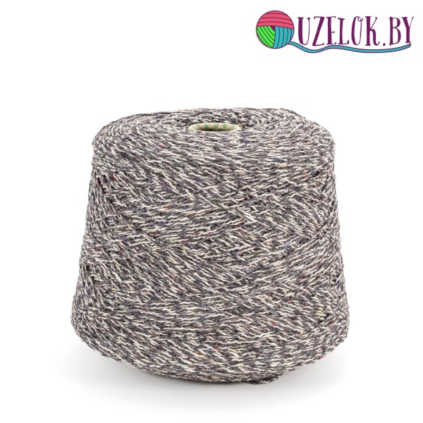    44% кашемир 34% меринос 10% шёлк 6% вискоза 4% хлопок 2% Ра  арт. VARLAM пр-ль  BIAGIOLI MODESTO 210м/100г  меланж белой нити и серой с многоцветными крапушками  крапушками