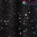 50% па, 50% люрекс+ микропайетки, Siyue, Lurex Sequins   1800м/50гр,  черный+пайетка серебро №48