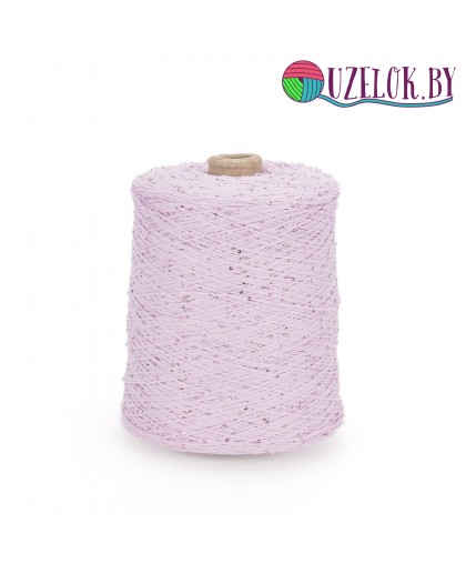 100%   хлопок лиловый + бисер и пайетка в цвет   2мм, № 94       500м/100гр 