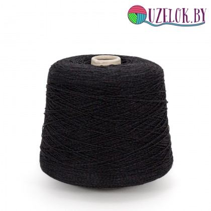 51% лен 49%  хлопок  арт. SISTER  пр-ль Industria Italiana Filati     500 м /100гр  черный припыленный 