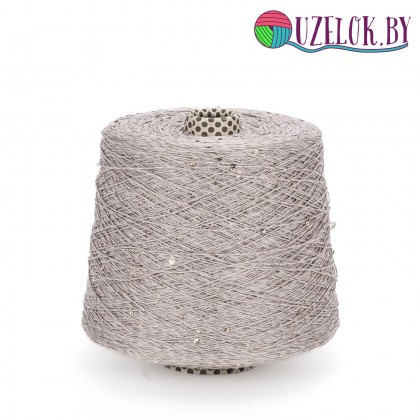 59% лён 35% вискоза  6% шёлк   арт. LINO  400м/100г розовый жемчуг + пайетка 3 мм в цвет