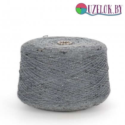 75% меринос, 25% полиамид арт. CALZETTERIA TWEED 420м/100гр., серо-голубо-зеленоватая  основа, белые и черные крапушки