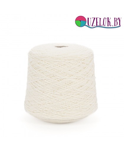 50% меринос 50%, полиакрил   арт  DOLCETTO  пр-ль HF Filati  250м/100г  белый