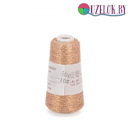 50% па, 50% люрекс+ микропайетки, Siyue, Lurex Sequins   1800м/50гр,персиковый + пайетка в цвет , №10