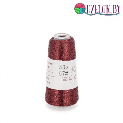 50% па, 50% люрекс+ микропайетки, Siyue, Lurex Sequins   1800м/50гр,   вишневый + пайетка в цвет , №67