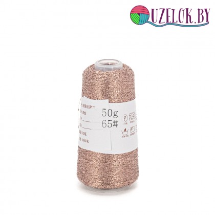 50% па, 50% люрекс+ микропайетки, Siyue, Lurex Sequins   1800м/50гр,   розовое дерево + пайетка в цвет , №65
