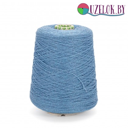 70% хлопок 30% ПА    арт. JEWEL     1100 м/100гр  насыщенный пыльно-голубой с прозрачным люрексом