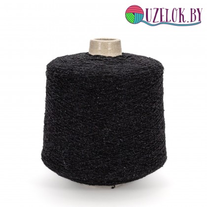 65%  меринос, 35% буретный шёлк  арт. DONEGAL   пр-ль SESIA  700м/100г   черный, чуть меланж в близких тонах