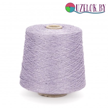 100 %  лён  + пайетка арт. LINO пр-ль FILATI NATURALI    430м/100гр  светлая сирень + пайетка 2 мм серебро