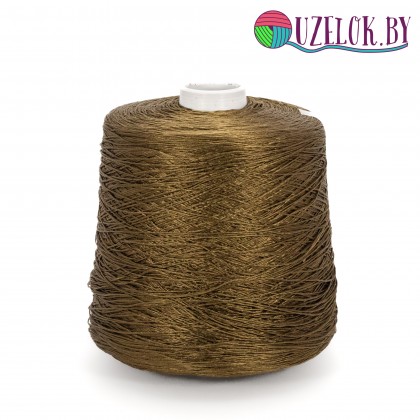 100 % шёлк шаппе art. SETA пр-ль Filati Buratti   750м\100гр.  хаки золотистый