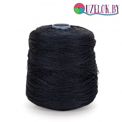 100 % шёлк шаппе art. SETA пр-ль Filati Buratti   540м\100гр.  крыло ворона, иссиня-чёрный