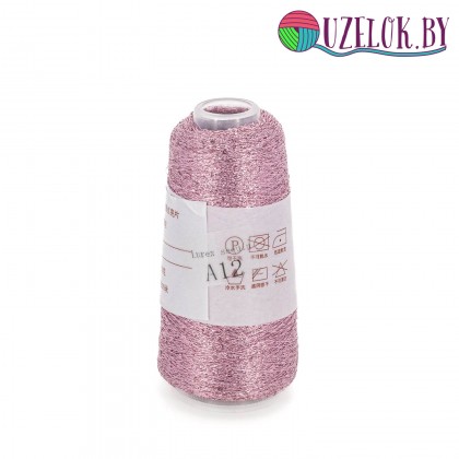 50% па, 50% люрекс+ микропайетки, Siyue, Lurex Sequins   1800м/50гр, розовый + пайетка в цвет, № 12