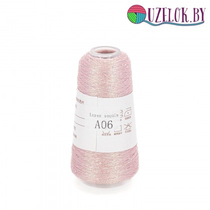50% па, 50% люрекс+ микропайетки, Siyue, Lurex Sequins   1800м/50гр,    розовый + голографический люрекс +голографическая пайетка №6