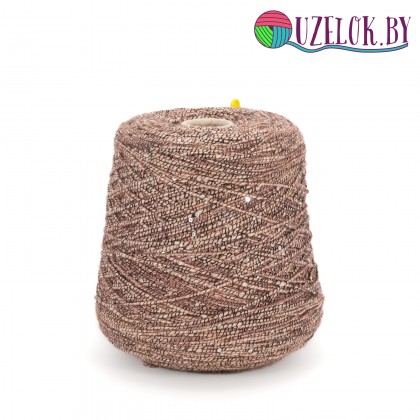 22% шерсть, 9% вискоза, 5% альпака, 50% Ра, 17% полиэстер арт. NONCHIEDERMINIEN  пр-ль MILLEFILI     130м/100г     бежево-розовый +пайетка 3мм серебро