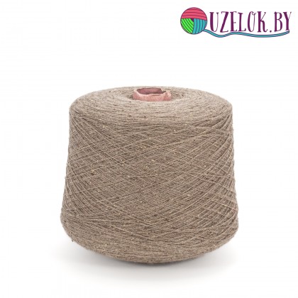 96% ягнёнок 4% бурет арт. SUPERLAMB BOTTONATO  2/30, 1500м/100г капучино, твид, жёлтые и коричневые крапушки