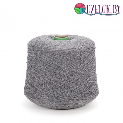 96% ягнёнок 4% бурет арт. SUPERLAMB BOTTONATO  2/30, 1500м/100г средне-серый, твид, светлые и темные крапушки
