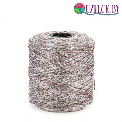   55% альпака  20% фольга  25% PA  арт.  POSEIDON пр-ль PI.GO  200 м/100г    розово-коричневый  меланж с фольгой серебро