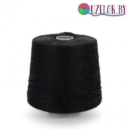 100% шёлк  арт. SILK SUGAR пр-ль Botto GIUSEPPE   3000м/100г   NERO. чёрный